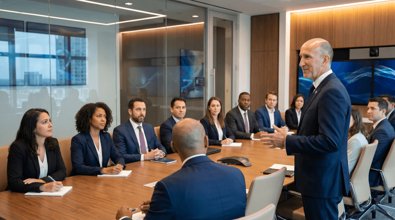 Joel F. Kremer advising a boardroom on quantum strategy